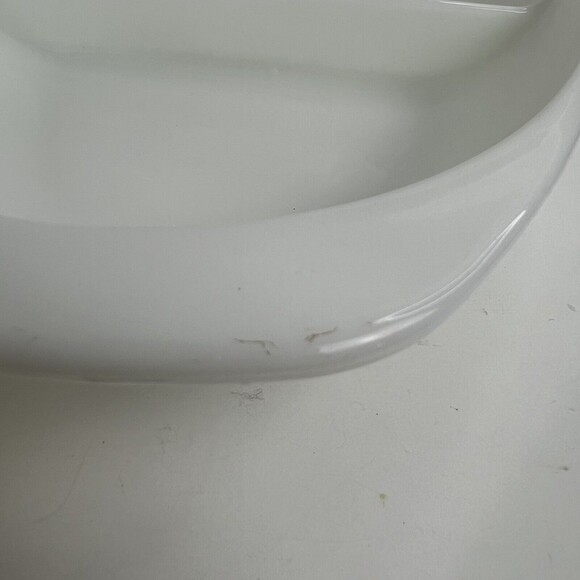 Vintage 1960s Pyrex White Milk Glass Divided Platter - Picture 7 of 7